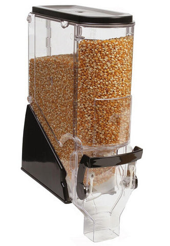 3.5 Gallon Food Dispenser w/ Label Holder, Continuous Flow - Black 19518-4 PACK
