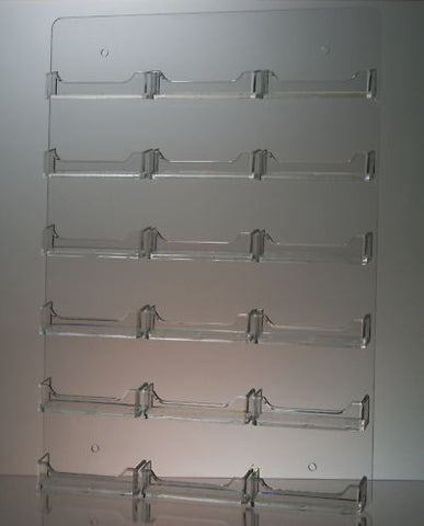 Clear 18-Pocket Wall-Mount Business Card Holder 20021