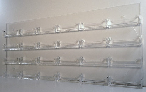 Clear 24-Pocket Wall-Mount Business Card Holder 20022