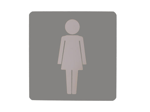Female Toilet Sign Girl's Bathroom Sign Lady's Restroom Public Lavatory Sign