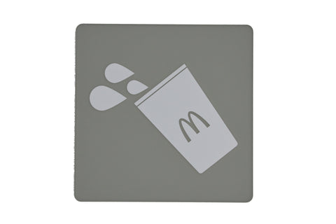 Liquids Storage Sign Recylce Bin Sign McDonalds Beverage Recycle Trash Can Sign