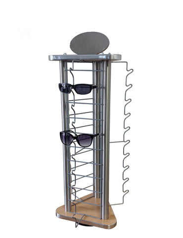 Pre Assembled, High Quality, Counter Display with Lazy Susan and Mirrors 27-Pair