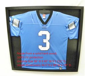 Large Glossy black Jersey Display Case 100003