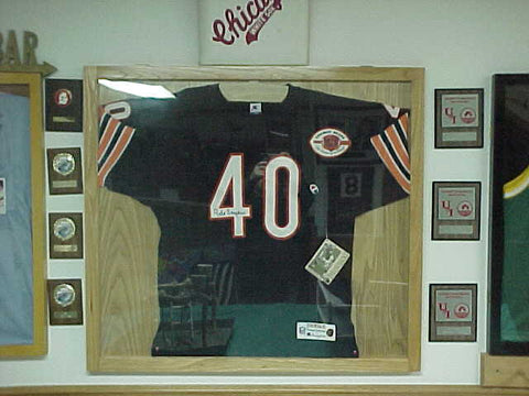 Large Natural Oak Jersey Display Case 100010