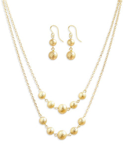 Diane Katzman Stardust Necklace & Earring Set Gold Plated 10002