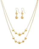 Diane Katzman Stardust Necklace & Earring Set Gold Plated 10002