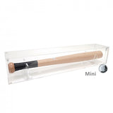 20X4X4“Drum Stick Mini Baseball Bat Display Dagger Knife Baton Wand Showcase Clear Acrylic Plexiglass Transparent Case Five Sided with Magnetic Lid 100088-ACRYLIC