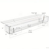 31.5 Clear Acrylic Sword Display Case Wall Mount or Tabletop Dust Cover 100089-SWORD