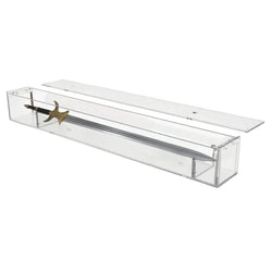 31.5 Clear Acrylic Sword Display Case Wall Mount or Tabletop Dust Cover 100089-SWORD