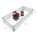 Fire Pit Wind Guard 30x14x6 8 mm Thick Glass Wind Shield Boundary Safety
