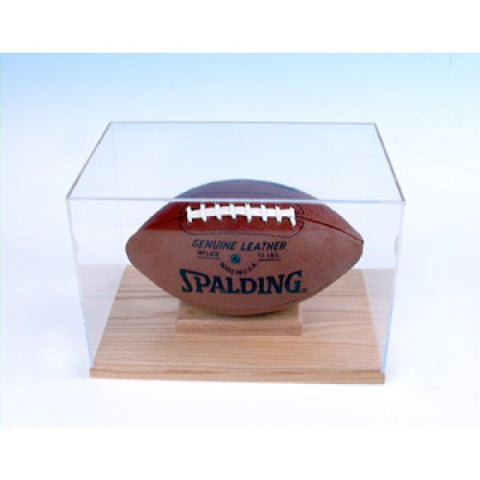 Football Display case Solid Oak Base 100186