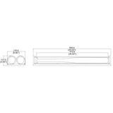 40.7X9.36X5.27" Black Double Baseball Bat Display Case with Clear Acrylic Tubes Make to Order 90 Day Leadtime 100199