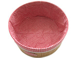 Bamboo Laundry Hamper Bamboo Clothes Bin Round Storage Basket Closet Organizer 13 in diameter, 6.3 height.