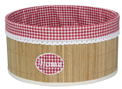 Bamboo Laundry Hamper Bamboo Clothes Bin Round Storage Basket Closet Organizer 13 in diameter, 6.3 height.