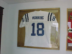 Large Glossy Walnut Jersey Display Case 100223