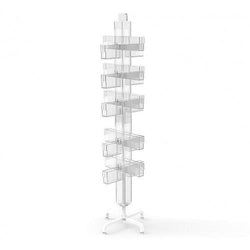 Greeting Card Rack Clear Plexiglass Spinner Retail Spin Rack DVD CD Book Stand10025