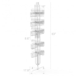 Greeting Card Rack Clear Plexiglass Spinner Retail Spin Rack DVD CD Book Stand10025