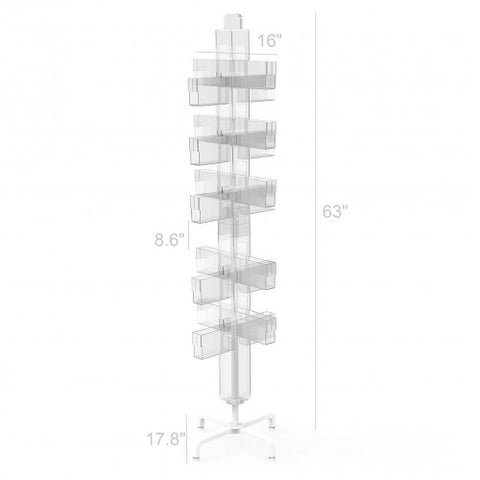 Greeting Card Rack Clear Plexiglass Spinner Retail Spin Rack DVD CD Book Stand10025