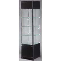 Square Lighted Tower Display Case 100280