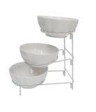 3 Tier Food Serving Bowl Metal Rack Serving Dessert Appetizer Candy Chip Dip