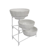 3 Tier Food Serving Bowl Metal Rack Serving Dessert Appetizer Candy Chip Dip