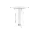 Clear transparent table breakfast coffee Plexiglass showcase round small desk
