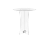 Clear transparent table breakfast coffee Plexiglass showcase round small desk