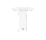 Clear transparent table breakfast coffee Plexiglass showcase round small desk