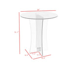 Clear transparent table breakfast coffee Plexiglass showcase round small desk