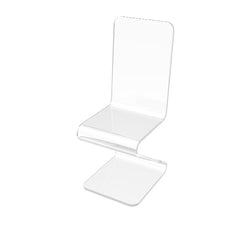Chair, Clear Ghost Acrylic Z Leg Design Returned Unit 10035 2