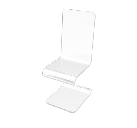 Chair, Clear Ghost Acrylic Z Leg Design Returned Unit 10035 2