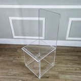 2 Chairs, Clear Acrlic Plexiglass Lucite Ghost Chairs 10035 3