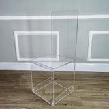 2 Chairs, Clear Acrlic Plexiglass Lucite Ghost Chairs 10035 3