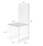 2 Chairs, Clear Acrlic Plexiglass Lucite Ghost Chairs 10035 3