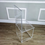 2 Chairs, Clear Acrlic Plexiglass Lucite Ghost Chairs 10035 3