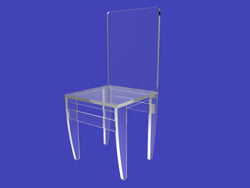 Chair, Clear Ghost Acrylic H Chair 10035 3   Assembly Required