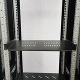 Cantilever Server Shelf Vented Shelves Rack Mount 19 1U Black 10 (250mm) deep 10042