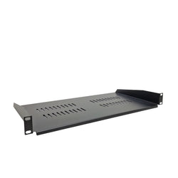 Cantilever Server Shelf Vented Shelves Rack Mount 19" 1U Black 10" (250mm) deep 10042