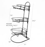 FixureDisplays Counter Hat Display with 3 Pockets for Displaying Upto 24 Hats