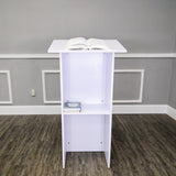 White Manufactured Wood Podium Church Pulpit School Lectern Conference Debate