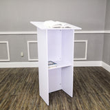 White Manufactured Wood Podium Church Pulpit School Lectern Conference Debate