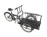 FixtureDisplays? 24 Tire Black Tricyle Vending Cart Ice-cream Wagon Flower Cart Kiosk Farmers Market Booth Collapsable Back 10052