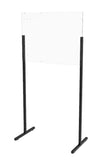 Acrlic Plexiglass Shield Sneeze Guard 24x36 Landscape Portrait Floor Stand 10064+10054