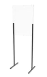 Acrlic Plexiglass Shield Sneeze Guard 24x36 Landscape Portrait Floor Stand 10064+10054