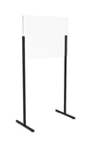 28X25X16 Sneeze Guard Plexiglass Clear Acrylic with Metal Frame Tabletop Floor 10054+10076