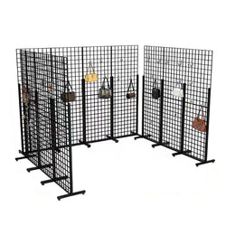 Metal Stand Gridwall Display Sturdy Metel Wire Merchandiser Rack Floor Stand (10054+15809)X10PK