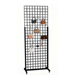 Metal Stand Gridwall Display Sturdy Metel Wire Merchandiser Rack Floor Stand (10054+15809)X1PK