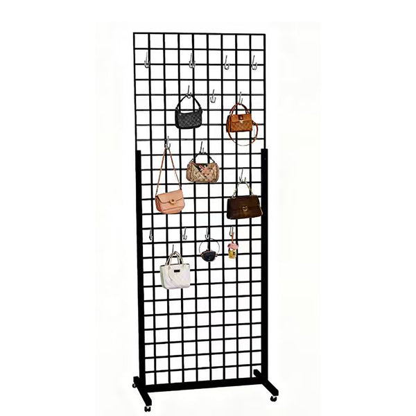 Metal Stand Gridwall Display Sturdy Metel Wire Merchandiser Rack Floor Stand (10054+15809)X1PK