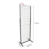 Metal Stand Gridwall Display Sturdy Metel Wire Merchandiser Rack Floor Stand (10054+15809)X3PK