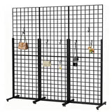 Metal Stand Gridwall Display Sturdy Metel Wire Merchandiser Rack Floor Stand (10054+15809)X3PK